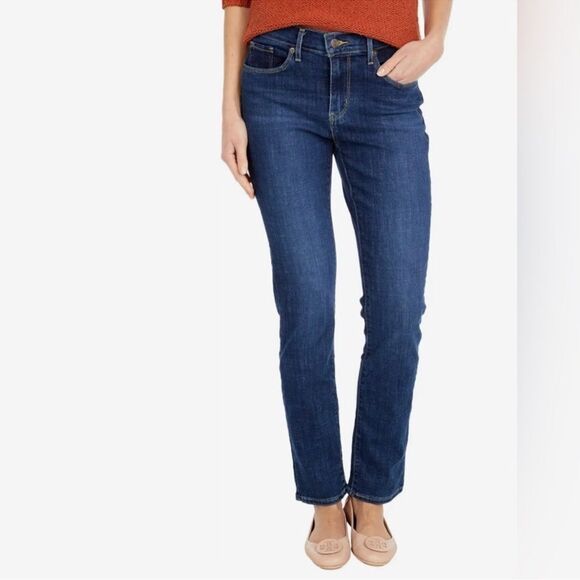 LEVI’S 6 Medium 28 x 30 Blue Wash Classic Straight Jeans - Picture 3 of 16